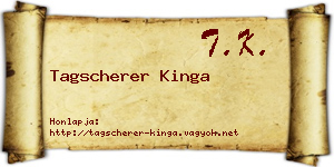 Tagscherer Kinga névjegykártya