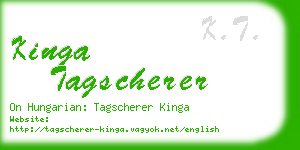 kinga tagscherer business card